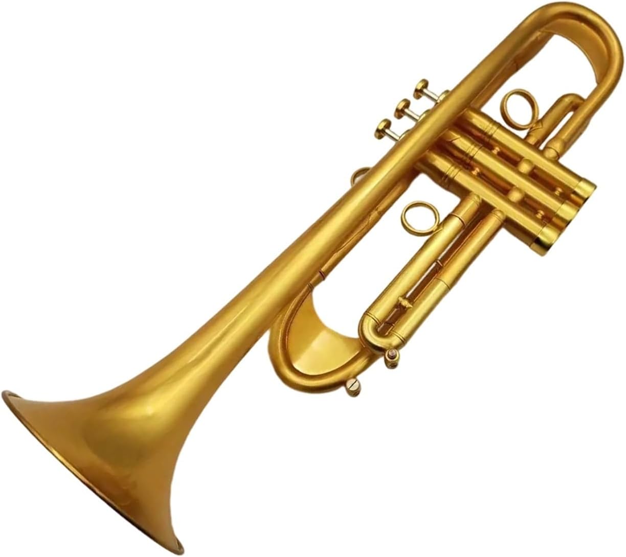 Trumpet Brass Set Bb Trumpet Gold Plated Brass Bell Professional Instrument With Box