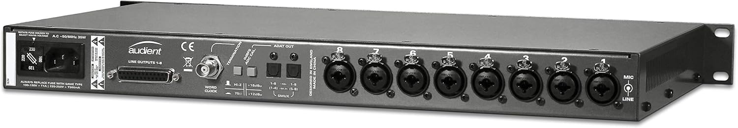 Audient ASP800 8 Channel Microphone Preamplifier and ADC with HMX & IRON