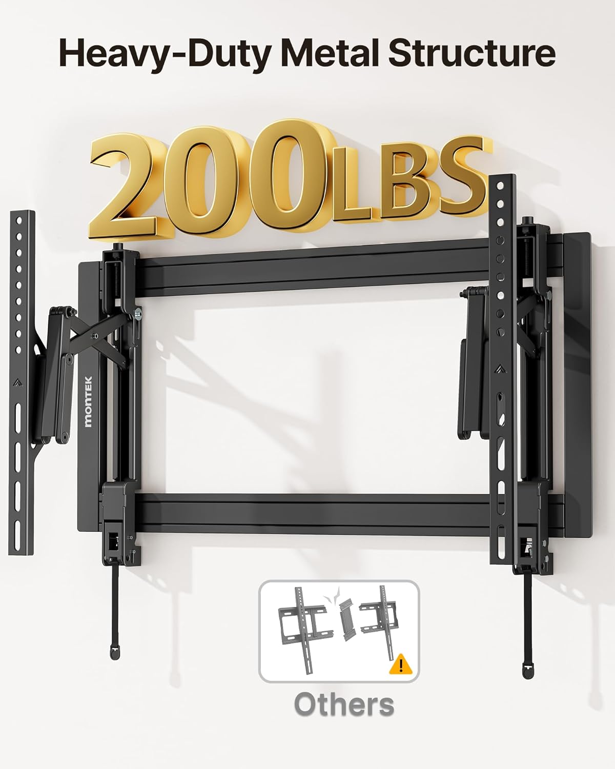 monTEK Heavy Duty Tilting TV Wall Mount Barckt for 37–90