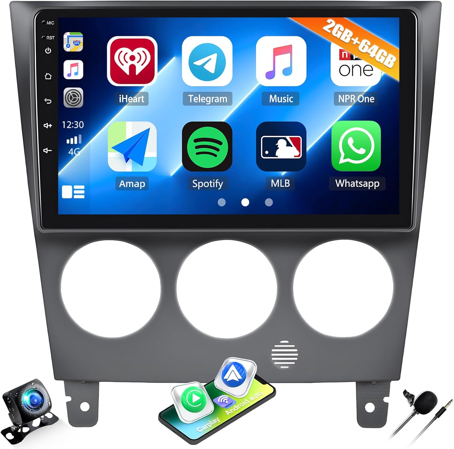 2G+64G Car Stereo for Subaru Impreza 2003-2006 with Wireless CarPlay Android Auto, Android 13 Head Unit, 9