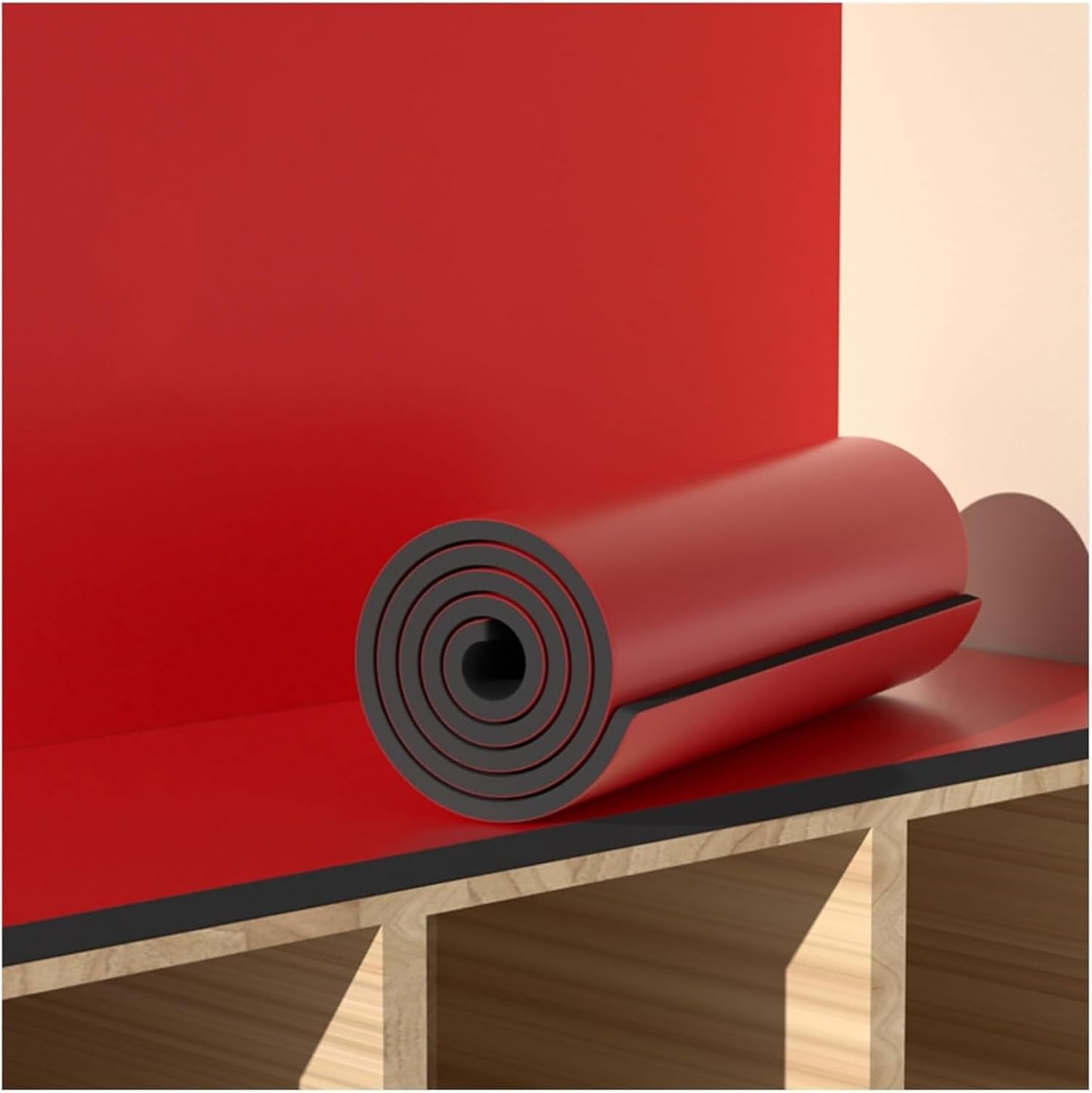 TIST Car Parking Protector Garage Wall Protector Thickening Rubber Foam Wall Column Guard Self Adhesive Waterproof Wall Protection Wall EDG Bumpers Guards 2 cm Thick(Red,1m)