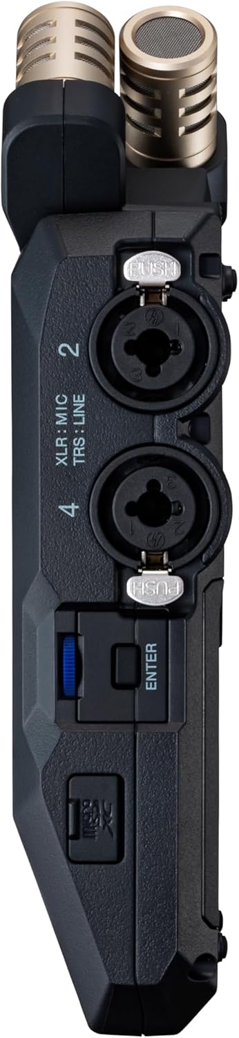 Zoom H6essential with 32-Bit Float, Accessibility, 6-Track Portable Recorder, Stereo Microphones, 4 XLR/TRS Inputs, Records to SD Card, USB Audio Interface, for Musicians, Podcasters, Filmmakers