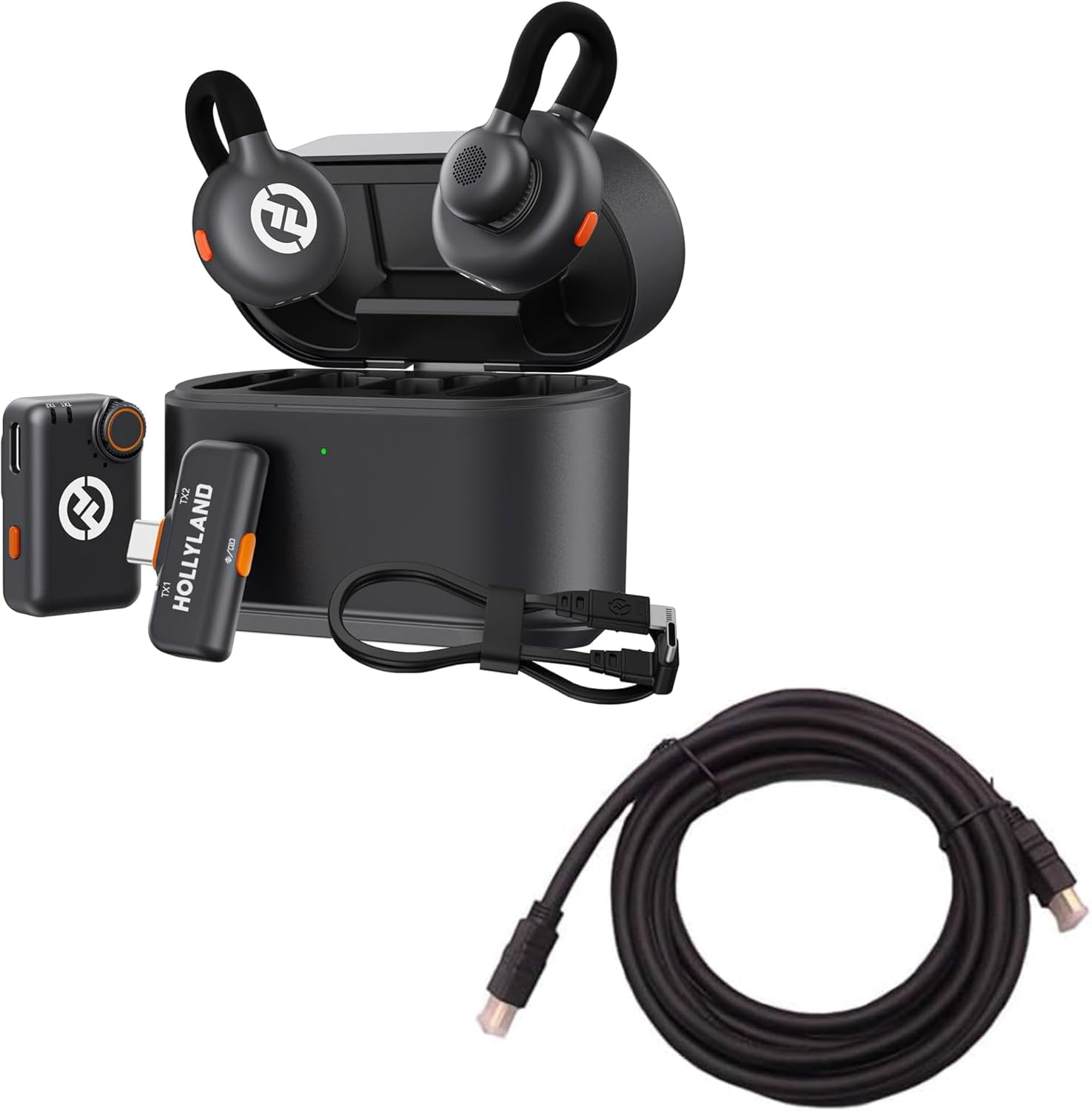 Hollyland HL-Lark M2S Combo with HS-101 24K Golded Plated HDMI Cable