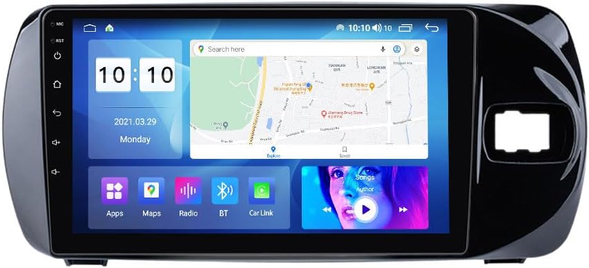 Android Car Stereo for Toyota Vitz 2016-2020,9 inch IPS Touchscreen with Upgrade Wireless CarPlay & Android Auto,WiFi/GPS,Support SWC and Subwoofer,8-Core 8G+256G
