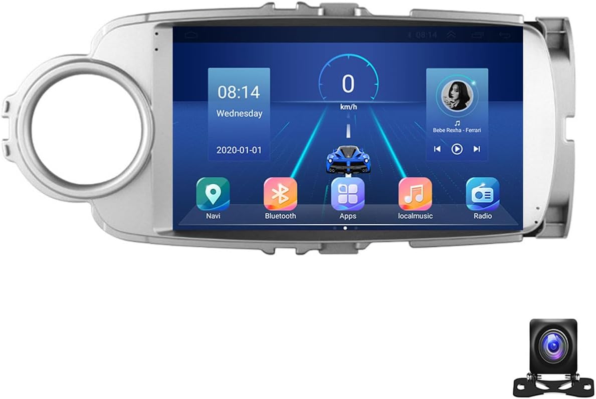 9 Inch Android 13 Car Radio Compatible with Toyota Yaris 2012~2017 Bluetooth Car Stereo Compatible with Carplay Android Auto, Navigation, Steering Wheel Controls, Backup Camera,A,M90S 1G+32G