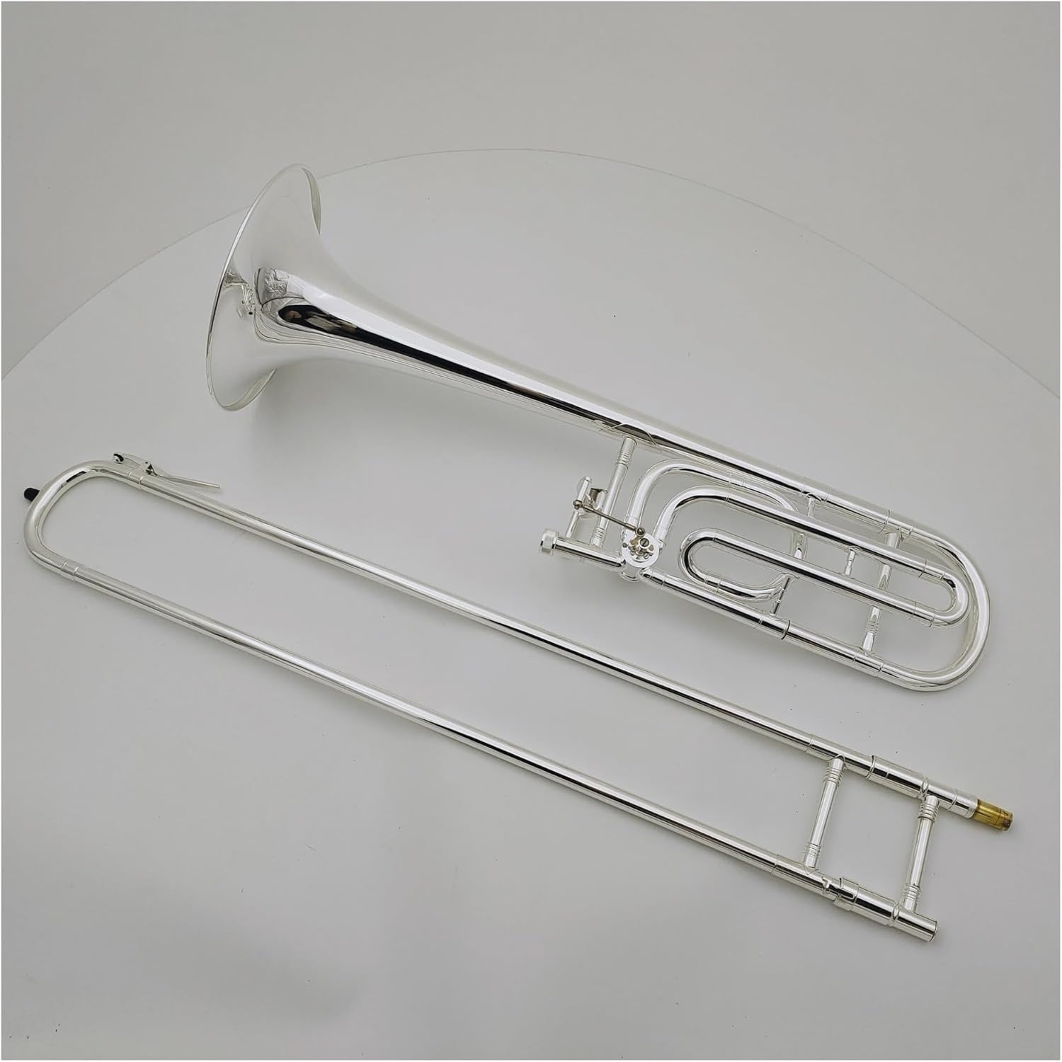 Professionals euphonium Tenor Trombone Bb/F Sliver Plated Musical Instrument With Mouthpiece Case