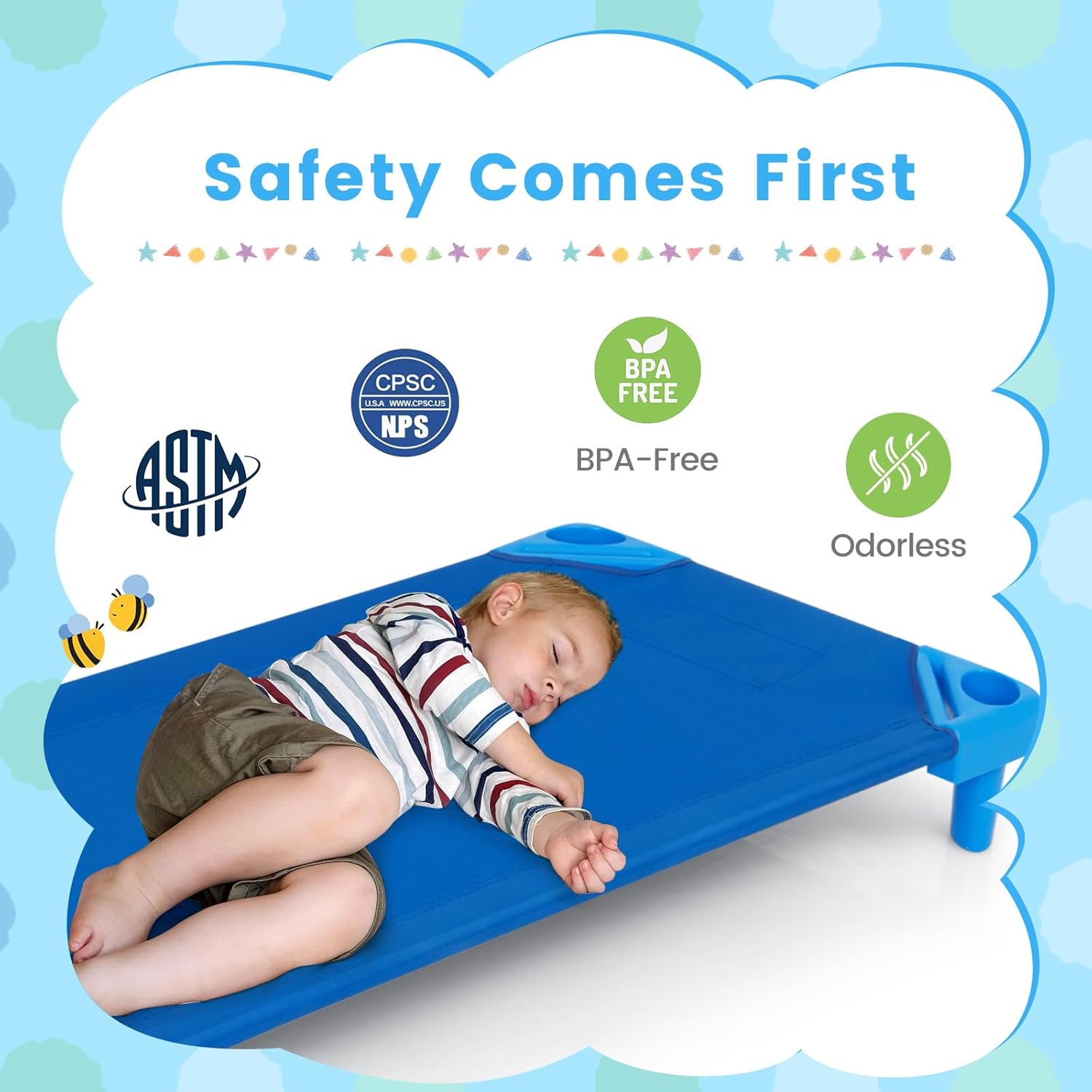 Giantex 6 PCS Stackable Daycare Cot for Kids, 51