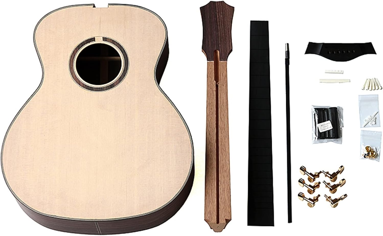 Rosewood Folk Guitar Full Single Finished Barrel Combination Rosewood Back Side Spruce Veneer DIY Guitar Material Unfinished Guitar Body