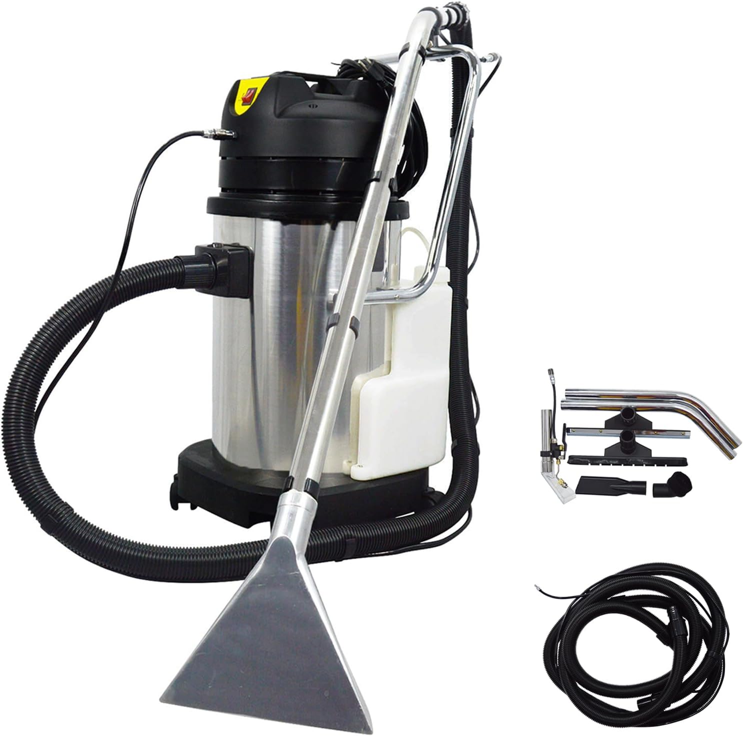 Commercial Carpet Cleaner Machine 40L/11Gal Heavy-Duty 3-in-1 Extractor Machine (Spray,Vacuum,Wash) for Hotel/Office with 23ft Cord & Steel Drum 1000W 110V