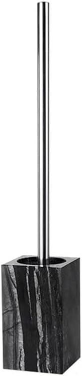 Toilet Brush Black Marble Base Toilet Brush Removable Metal Handle Toilet Brush Plastic Round Brush Head Toilet Brush Holder Set Deep Cleaning