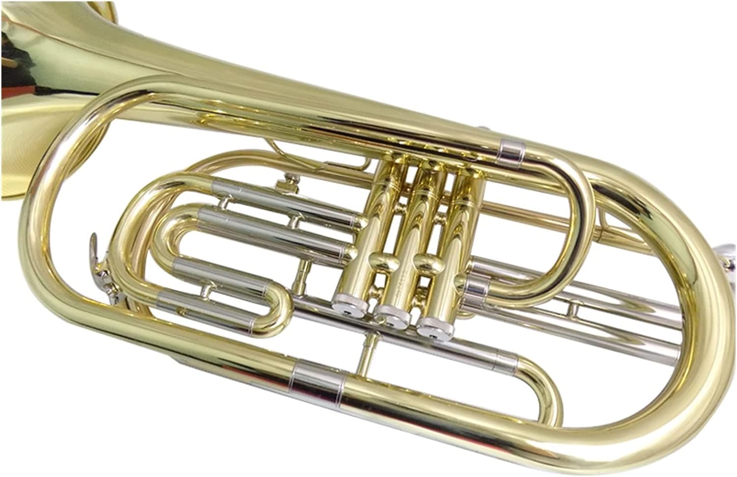 Trumpets Beginner Bb Marching Trombone with Hard Case Mouthpiece Lacquer Silver Nickel Plated Trombones Musical Instruments Trumpet Set (Color : Lacquered Gold)