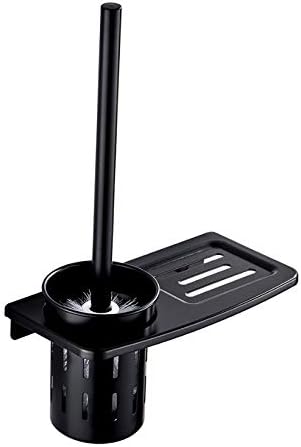 Toilet Brush Holder Black Removable Toilet Brush Holder with Wall-Mounted Bathroom Cleaning Tool Brush Holder