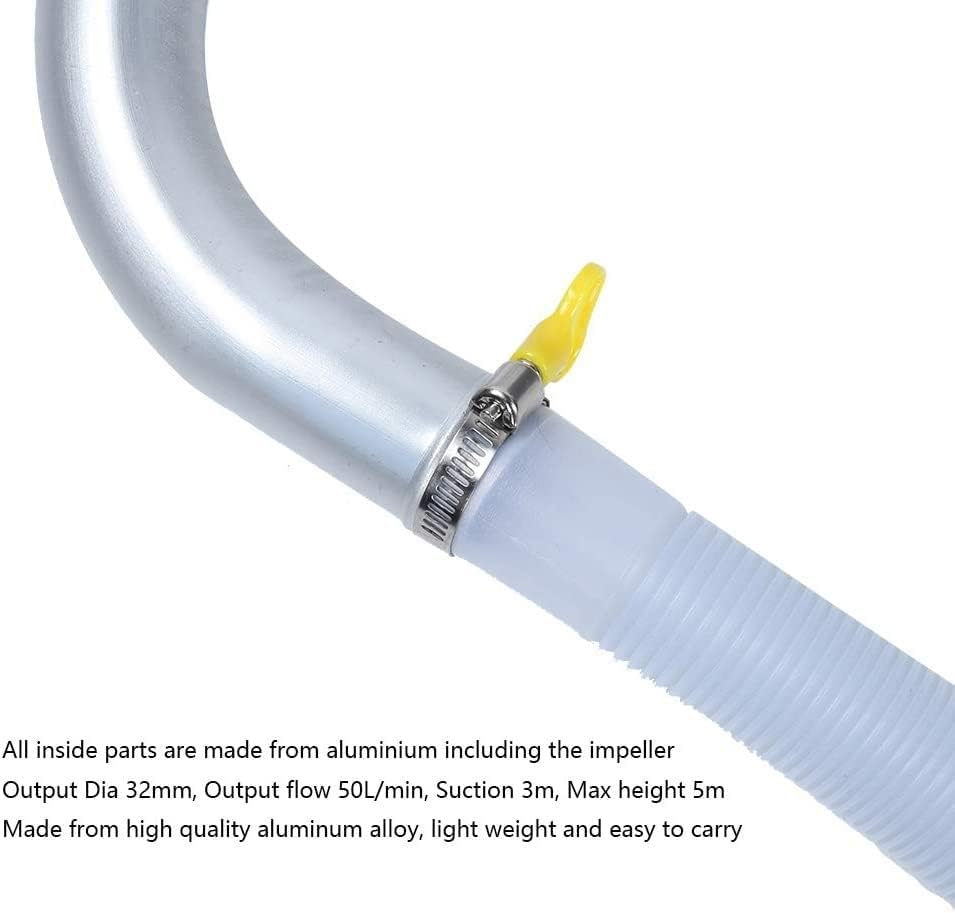 Hand Tool Hand Drum Pump - Aluminum Alloy Manual Hand Crank Oil Barrel Pump for Fuel Oil Petrol Diesel Stable Performance