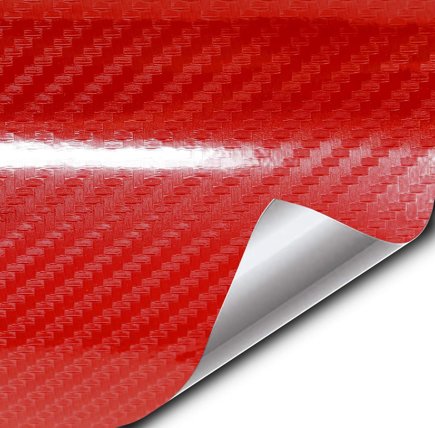 VViViD 5D High Gloss Red Epoxy Carbon Fiber Automotive Vinyl Wrap Film Roll (20ft x 5ft)