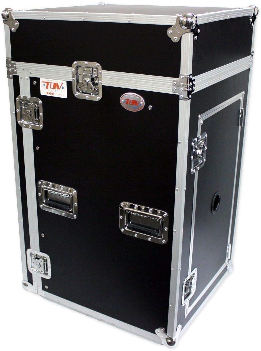 TOV Pro X T-18MRSS 18Ux10U Slant Rack Pro DJ ATA300 Flight Case w/Wheels 3/8