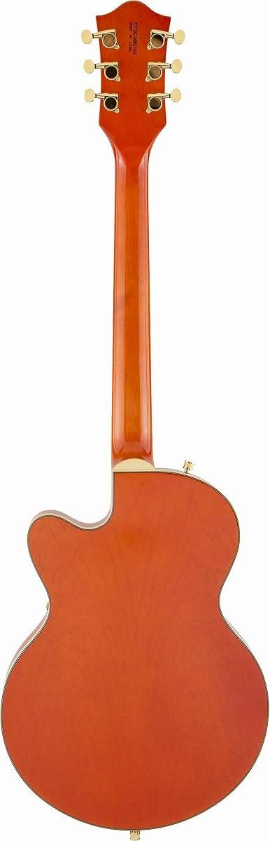Gretsch G5655TG Electromatic Center Block Jr. Single-Cut Electric Guitar with Laurel Fingerboard, 22 Medium Jumbo Frets, Bigsby and Gold Hardware (Orange)