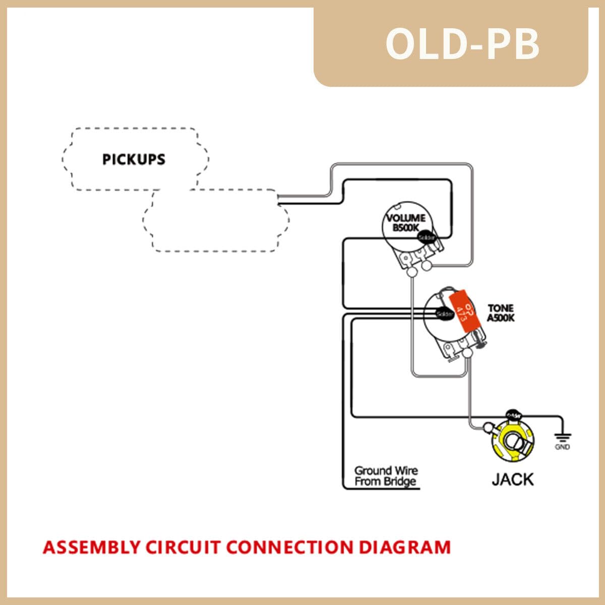 Generic Old-PB Loaded Prewired Bass Pickguard Set Fit for 4-Strings FD PB P Bass
