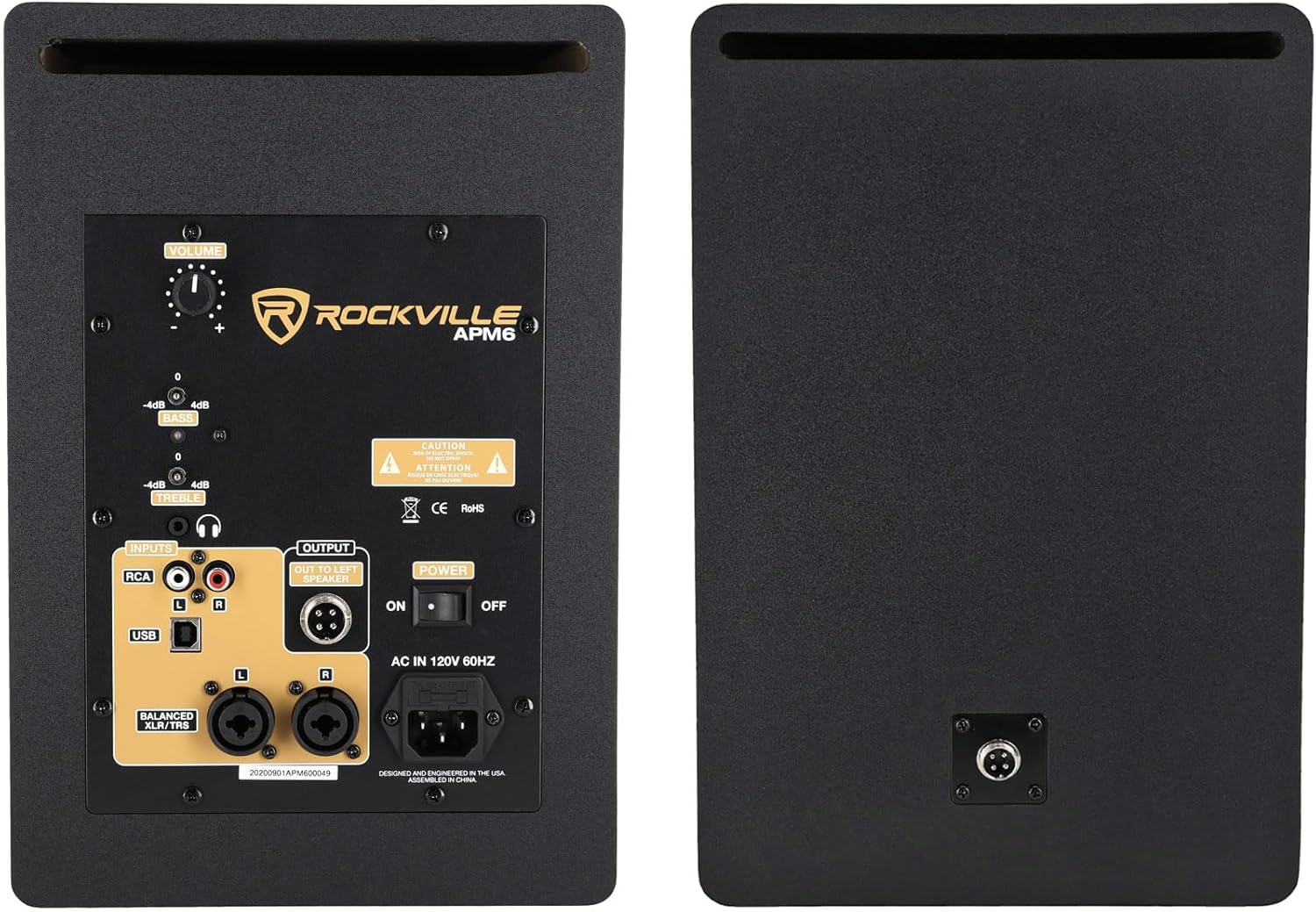 Rockville APM6W Bundle: 6.5 in Powered USB Studio Monitors 350W Peak / 175W RMS per Pair, PRO-M50 Headphones, RCM PRO Condenser Mic, ROCKSHIELD 3 Shield, RRS190S Pads, RVSM1 Stands, 8-Items