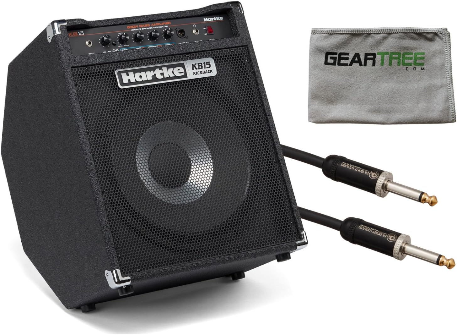 Hartke KB15 Kickback 15 500 Watt Bass Amp w/Geartree Cloth and Premium Cable