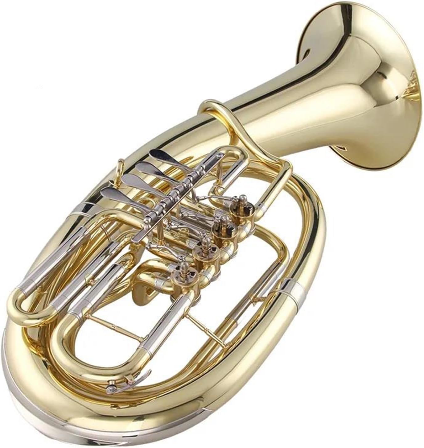 Beginner euphonium Gold Lacquer 4 Piston Rotary Euphonium With Bb Tone