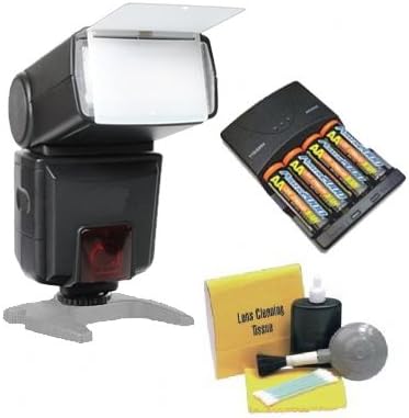 Sony Alpha A6000 Bounce, Zoom & Swivel Head Flash + High Powered AC Rapid Charger With 4AA 2900 Mah Batteries + Multi-Interface Adpater + Nw Direct 5 Piece Cleaning Kit