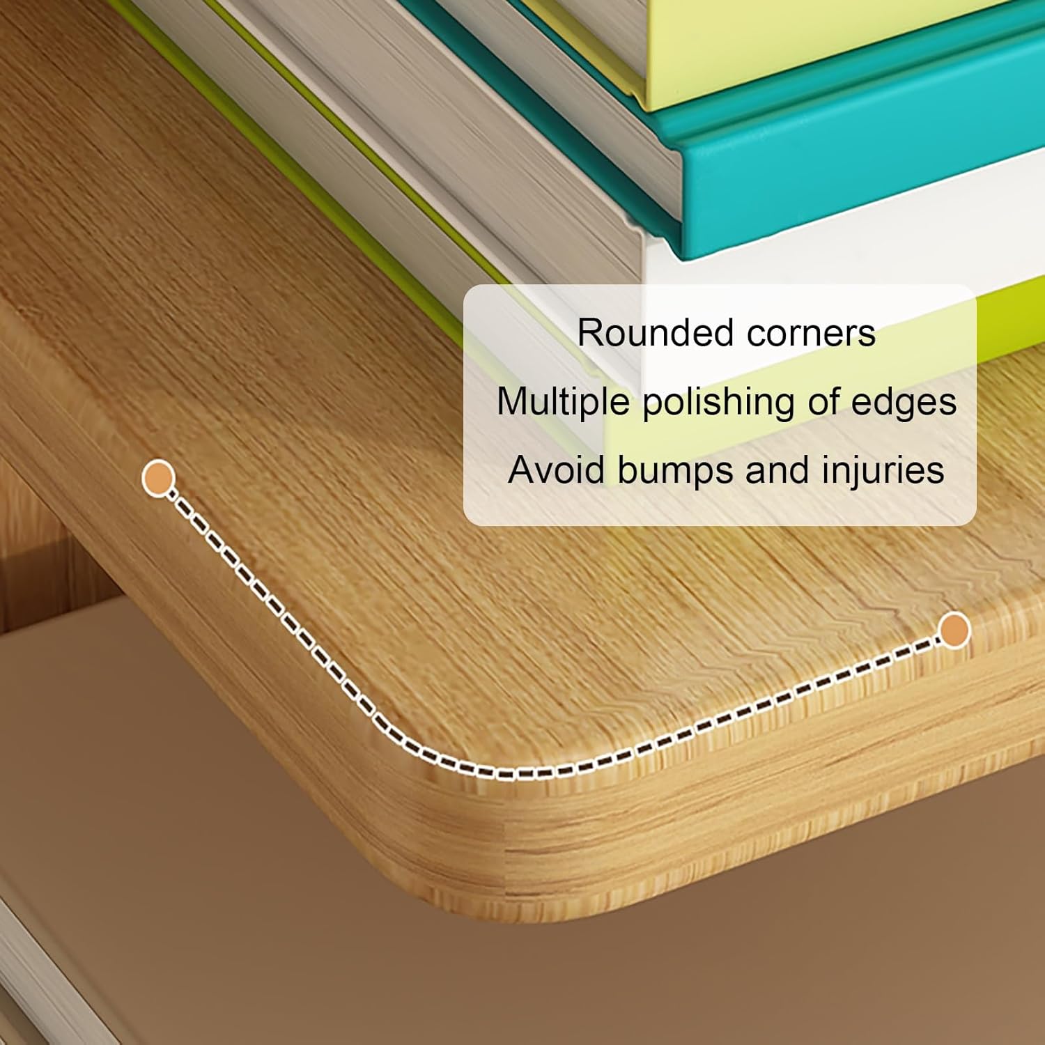 Modern Vertical Bookshelf Tower, Free Standing Bookcase Open Shelves, Simple Narrow Invisible Floor Wall Bookshelf for Small Spaces, Living Room, Bedroom, Office(Brown,87cm/34.2in)