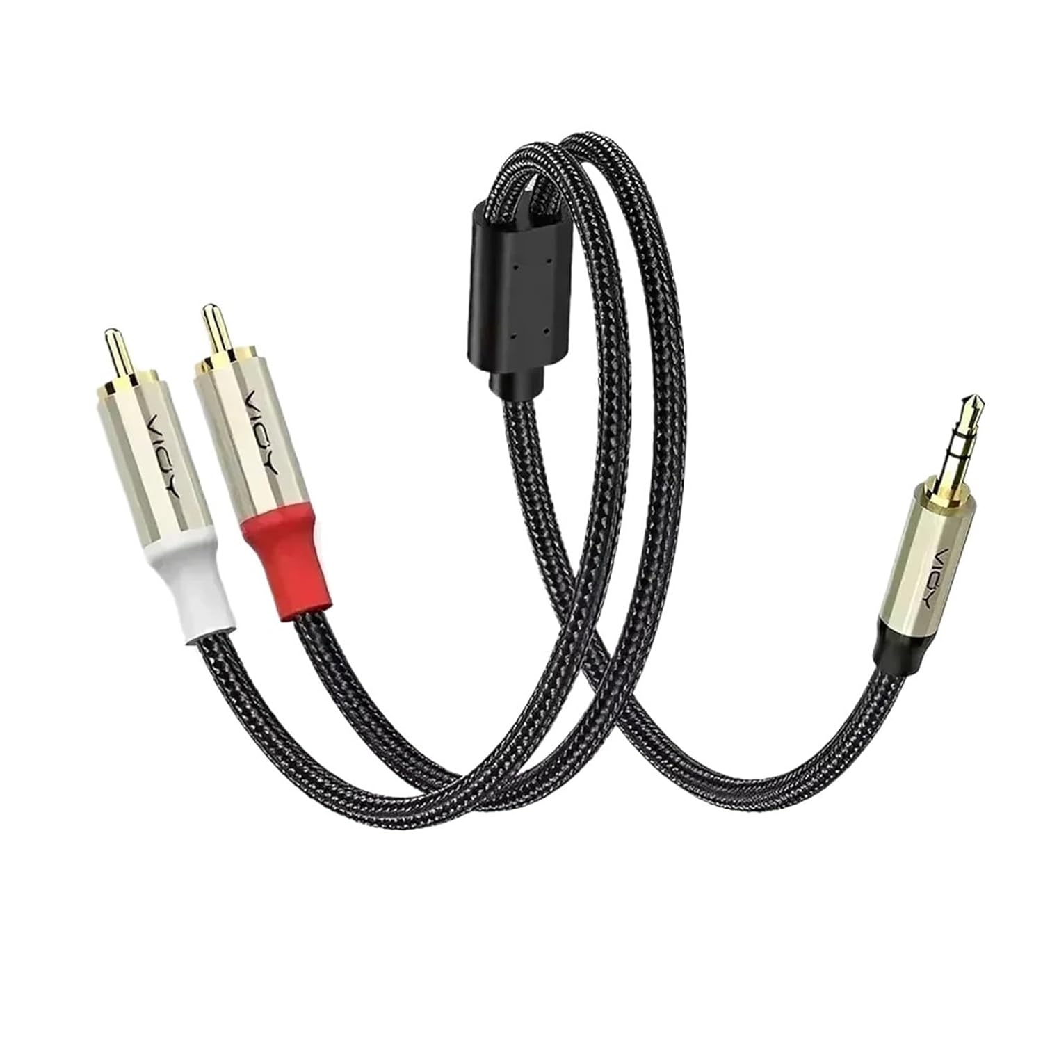 Aux 3.5mm to 2RCA Auxiliary Audio Cable Jack 3.5 to 2 RCA Male Splitter Adapter Wire for PC TV Box DVD Speaker Cable Aux to RCA(3m)