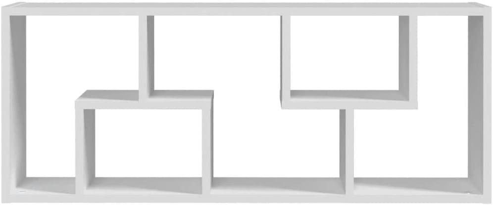 Wall Shelf,Wall Mounted Display Floating Wall Shelf Hanging Wall Display Shelves for Living Room White 14.2