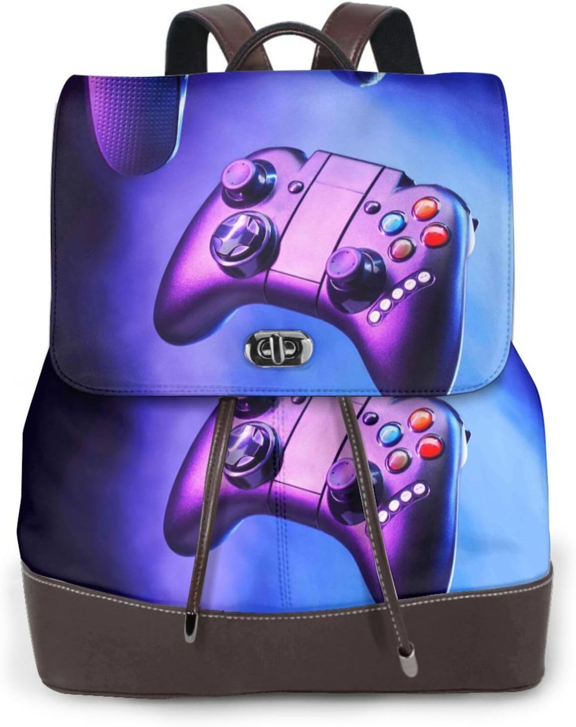 Play Gaming for Womens Backpack Purse Microfiber PU Anti-theft Large Fashion Designer Travel Bag Ladies Shoulder Bags