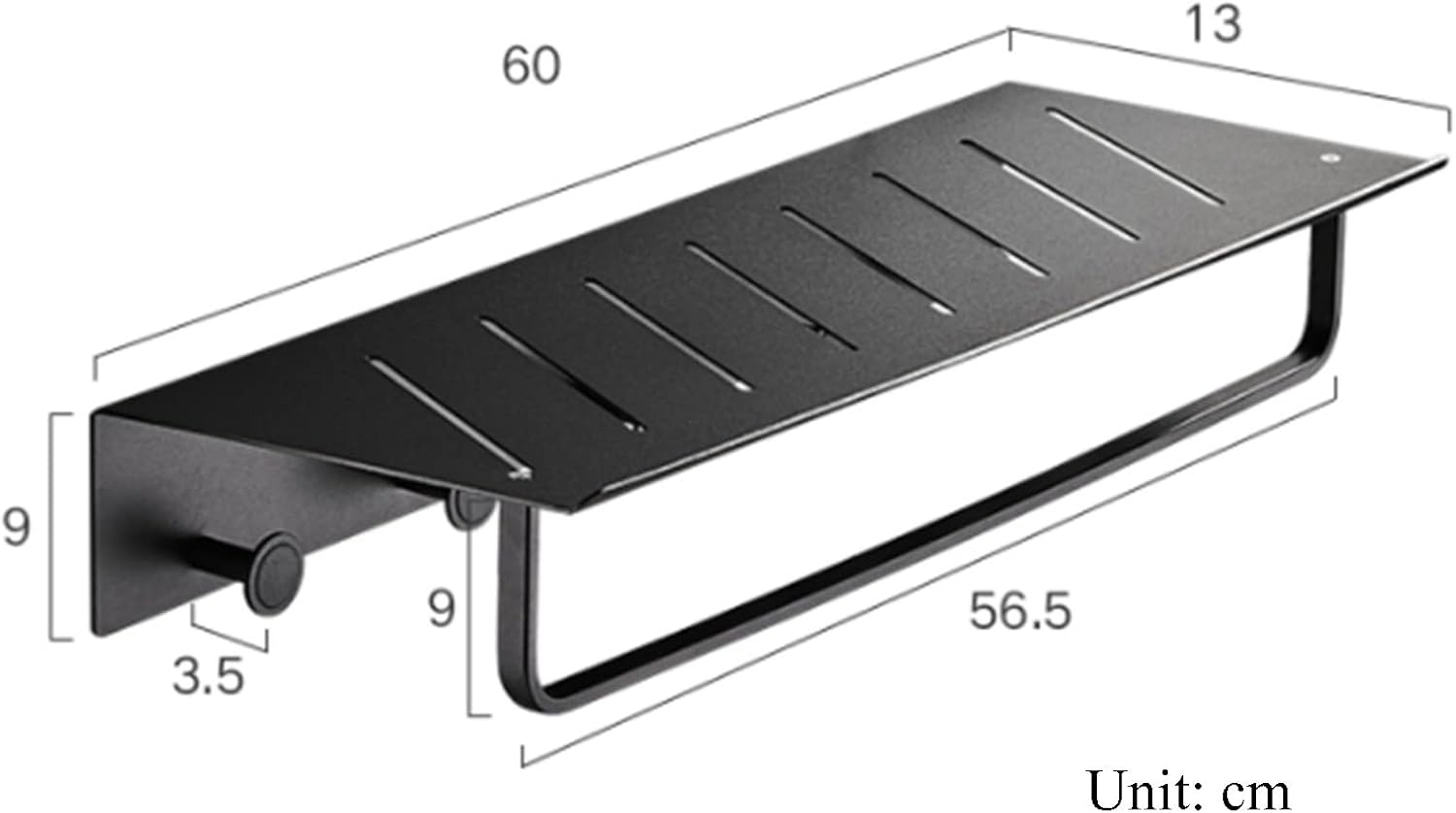 Shower Shelves with Towel Rack Bathroom Shelf Adhesive Shower Caddie with Hook No Drilling Wall Mount Space Aluminum for Kitche