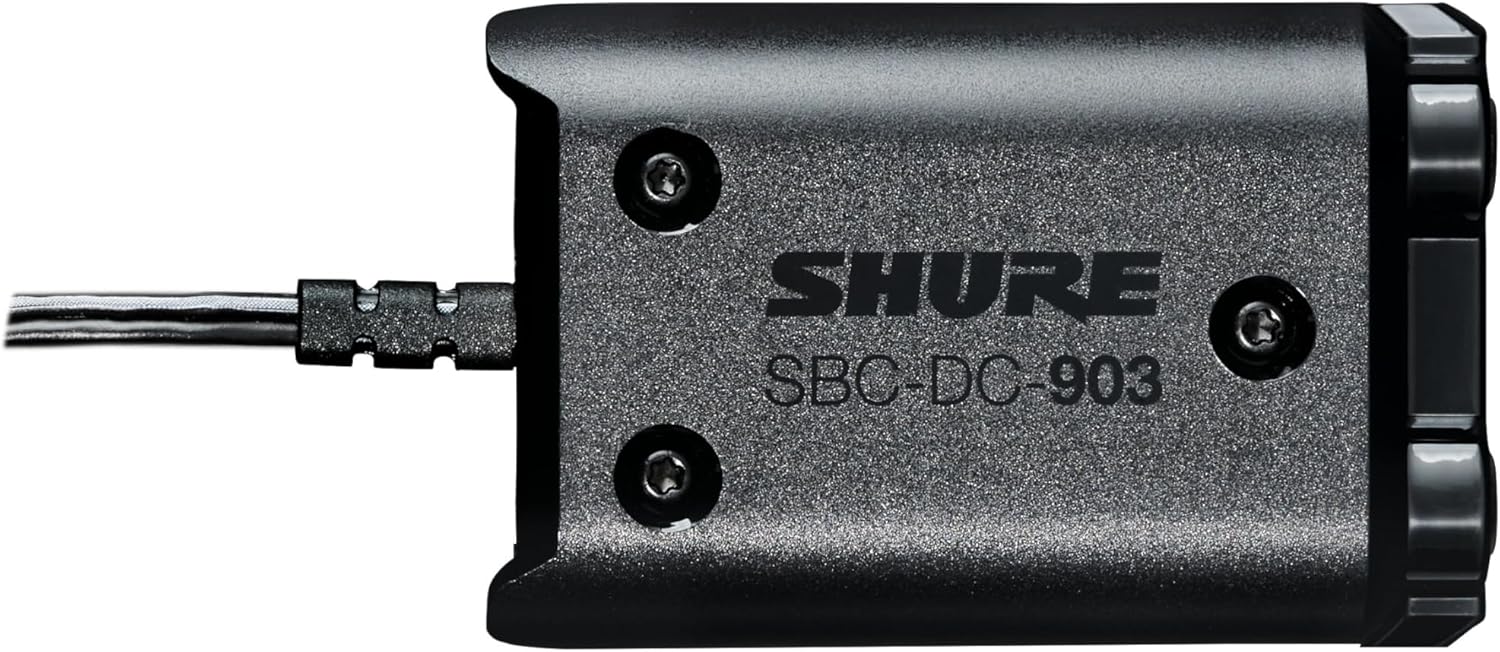 Shure SBC-DC-903 DC Battery Eliminator - Integrates the SLXD5 with Mobile Power Distribution Setups - for use with SLXD5 Portable Digital Wireless Receivers