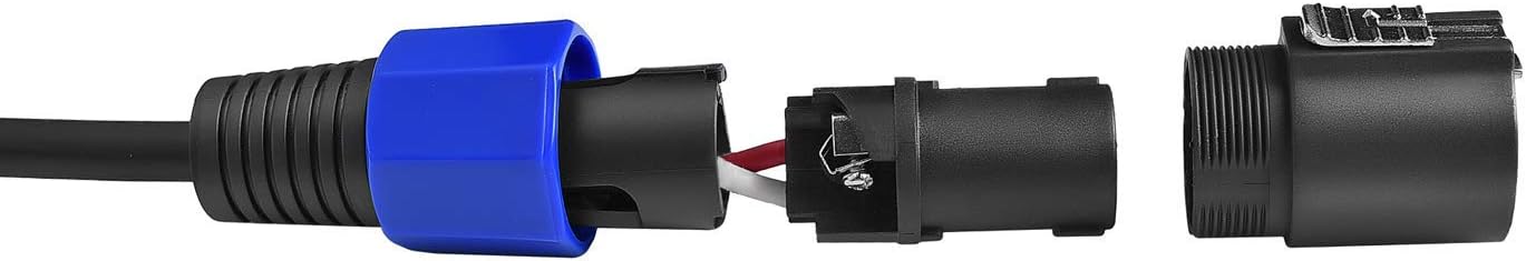 2Pcs 200 Feet Professional Speakon to 1/4 Speaker Cable, Pair 200 ft 12 Gauge Speakon to 1/4 Male Inch Audio Amplifier Connection Heavy Duty Cord Wire with Twist Lock