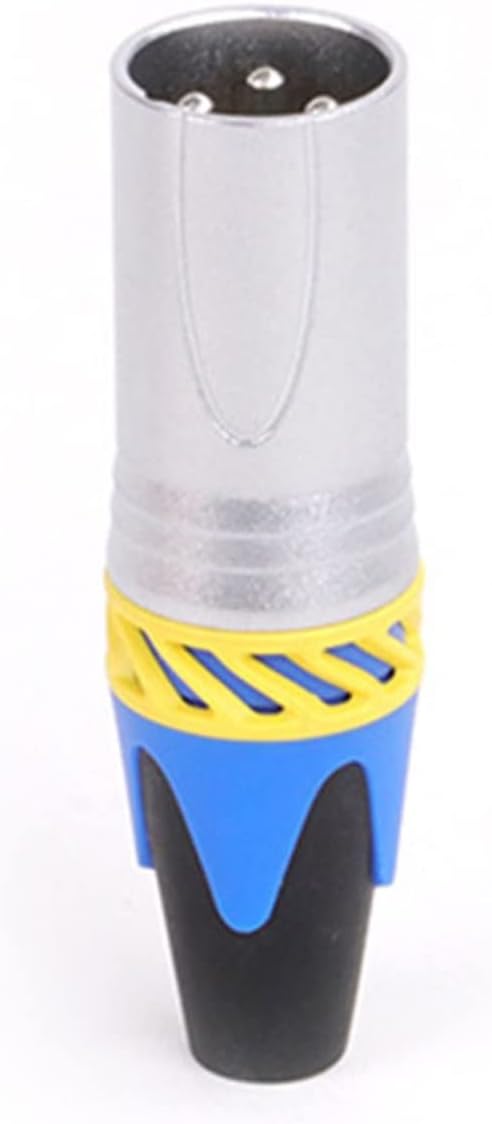 X L R Connector 3pin XLR Microphone M I C Male Plug Female Jack Adapter 6 Colors Available Cable Terminals Soldering 10Pcs (Color : D1037M-Blue)