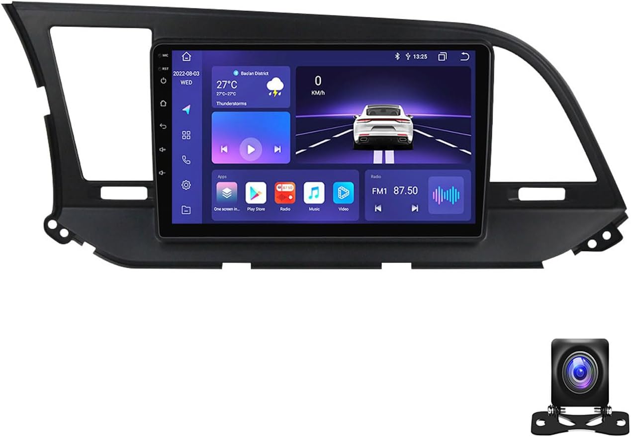 9 Inch Car Stereo Double Din Radio Compatible with Hyundai Elantra 2016~2020 Car Multimedia Navigation Compatible with Carplay Android Auto, Navigation, SWC, Backup Camera,A,M800S 8G+256G
