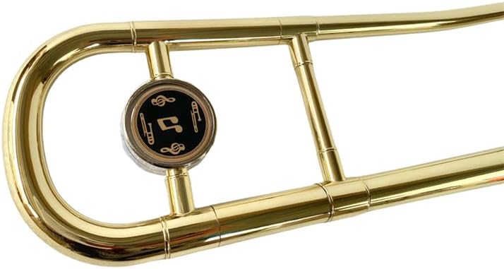 Bb Tenor Slide Trombone B Flat Gold Brass Plated Trombone for Beginners and Adults with Mouthpiece Carrying Case White Gloves Wipe Cloth