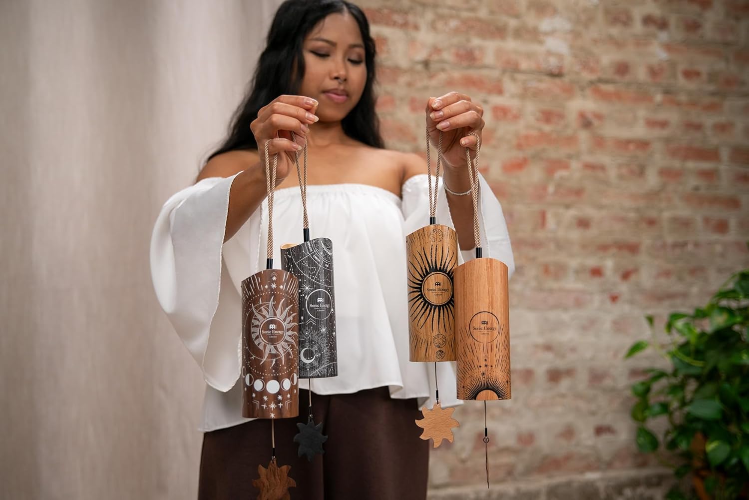 Cosmic Bamboo Chimes Set For Calming Meditation, ASMR, Sound Healing Therapy, and Yoga