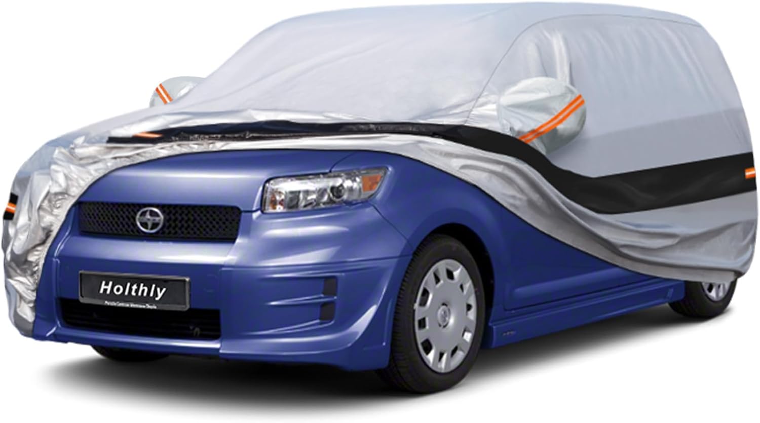 10 Layers SUV Car Cover Custom Fit for Scion xB (2003-2016), Waterproof All Weather for Automobiles, Outdoor Full Cover Sun Dust Rain Protection with Cotton. Silver