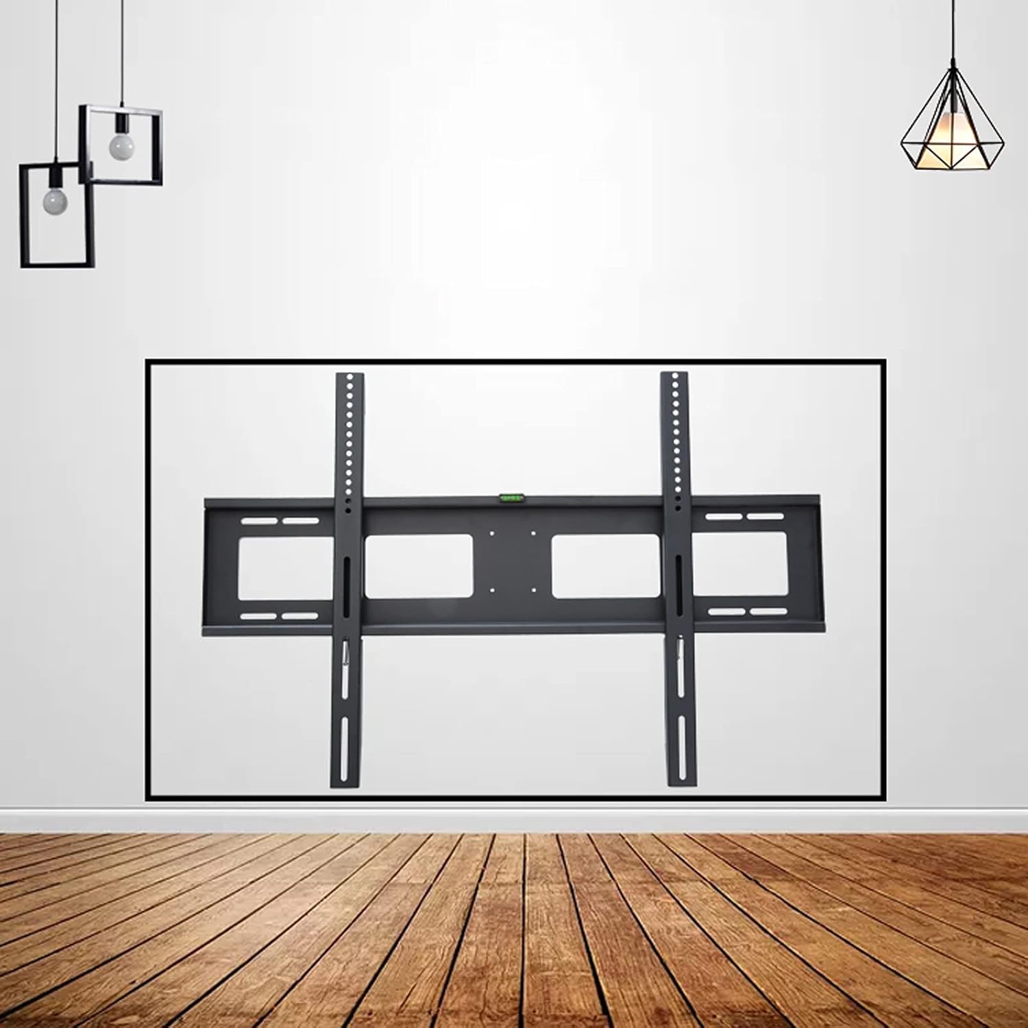 Universal Tv Stand Tv Stand Base Fixed Tv Wall Mount Bracket Wall-Mounted Tv Stand with Spirit Level and Anti-Drop Baffle Suitable for Most 60-100 Inch Tvs Up T,