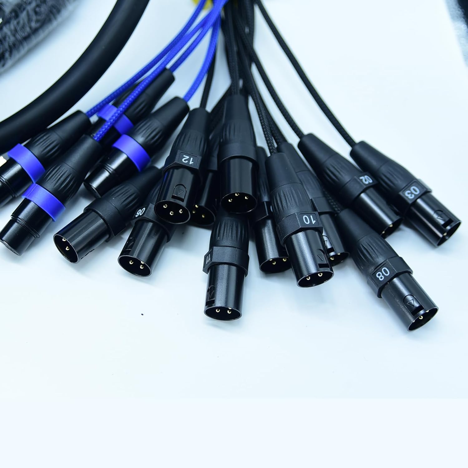 Arklove 12 Send Female 4 Return Male 16-Channel Low Profil XLR 1/4