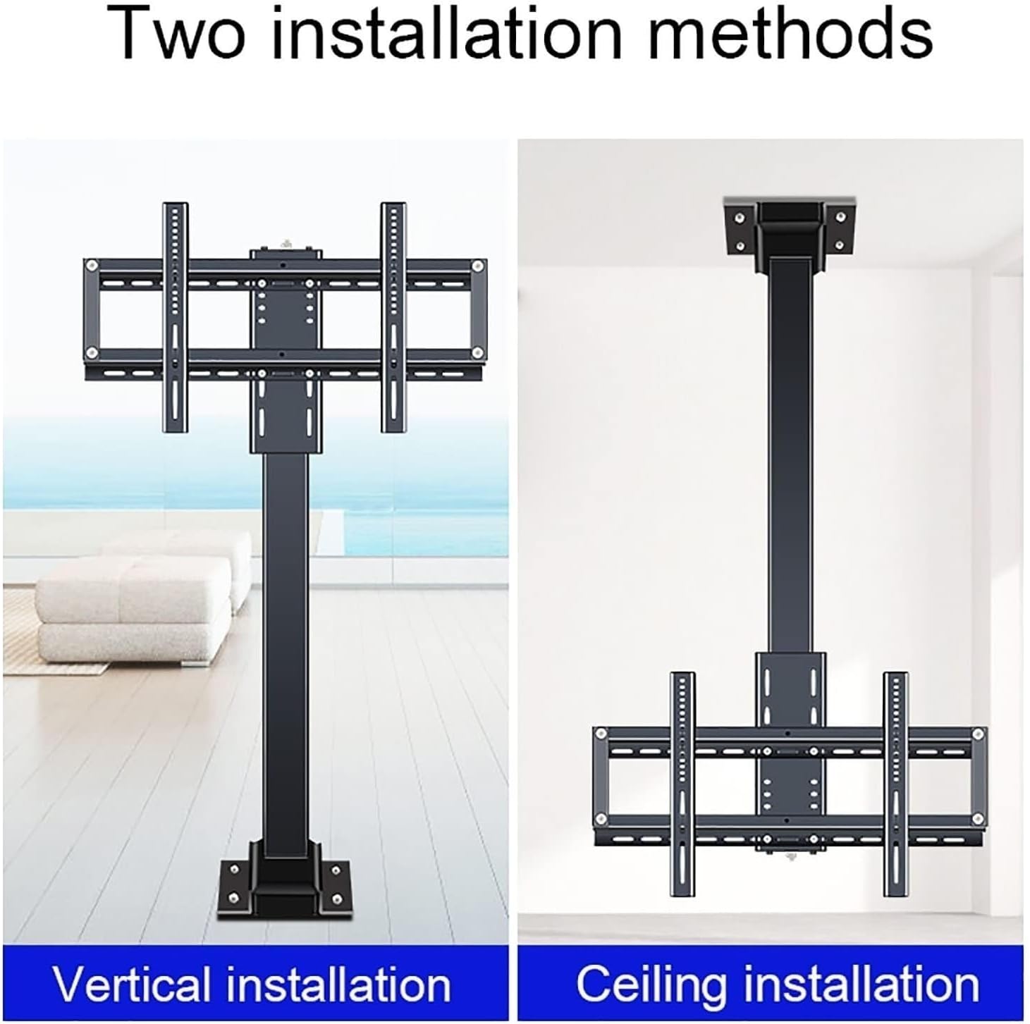 Monitor Mount,tv Wall Mount, Adjustable Ceiling TV Mount Bracket, Motorized Ceiling TV Mount, with Remote Control Motorized TV Mount, 360° Manual Rotation TV Lift, Fits 3