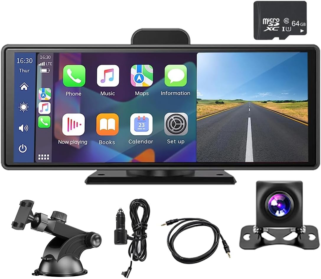 Portable Car Stereo Wireless Apple Carplay & Android Auto 10.26