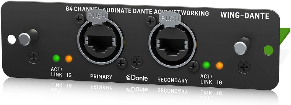 Behringer WING-DANTE WING Expansion Card for 64x64 Channel Audinate Dante AoIP Networking