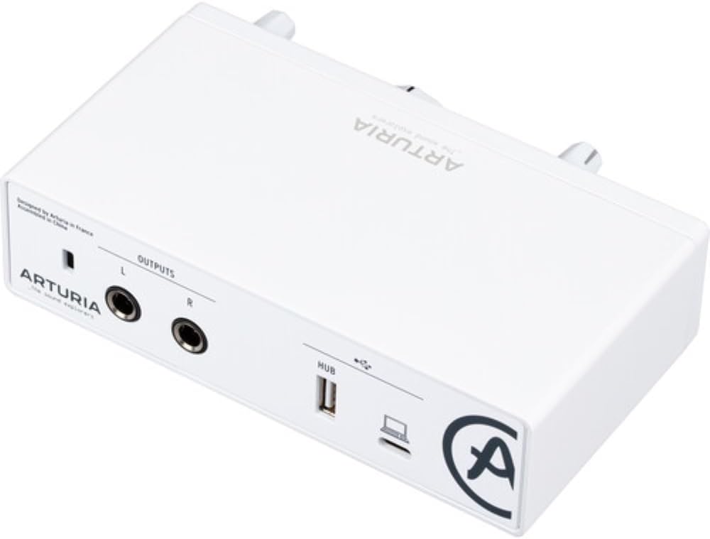 Arturia MiniFuse 1 Portable 1x2 USB Type-C Audio Interface | White Bundled with a 20 ft. XLR Cable (2 Items)