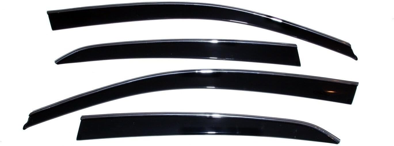 Auto Ventshade [AVS] Low Profile Rain Guards for 2020-2025 Hyundai Palisade | Window Vent Visors, 4 pcs. - Smoke w/Chrome Trim | 794042