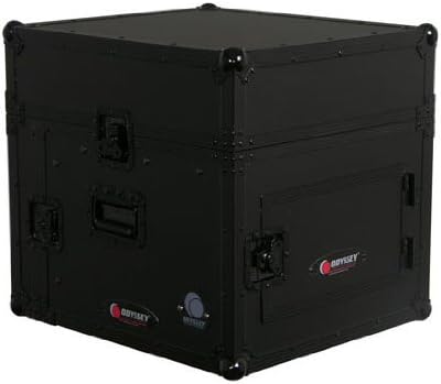 Black 10U Top Slanted 6U Vertical Pro Combo Rack