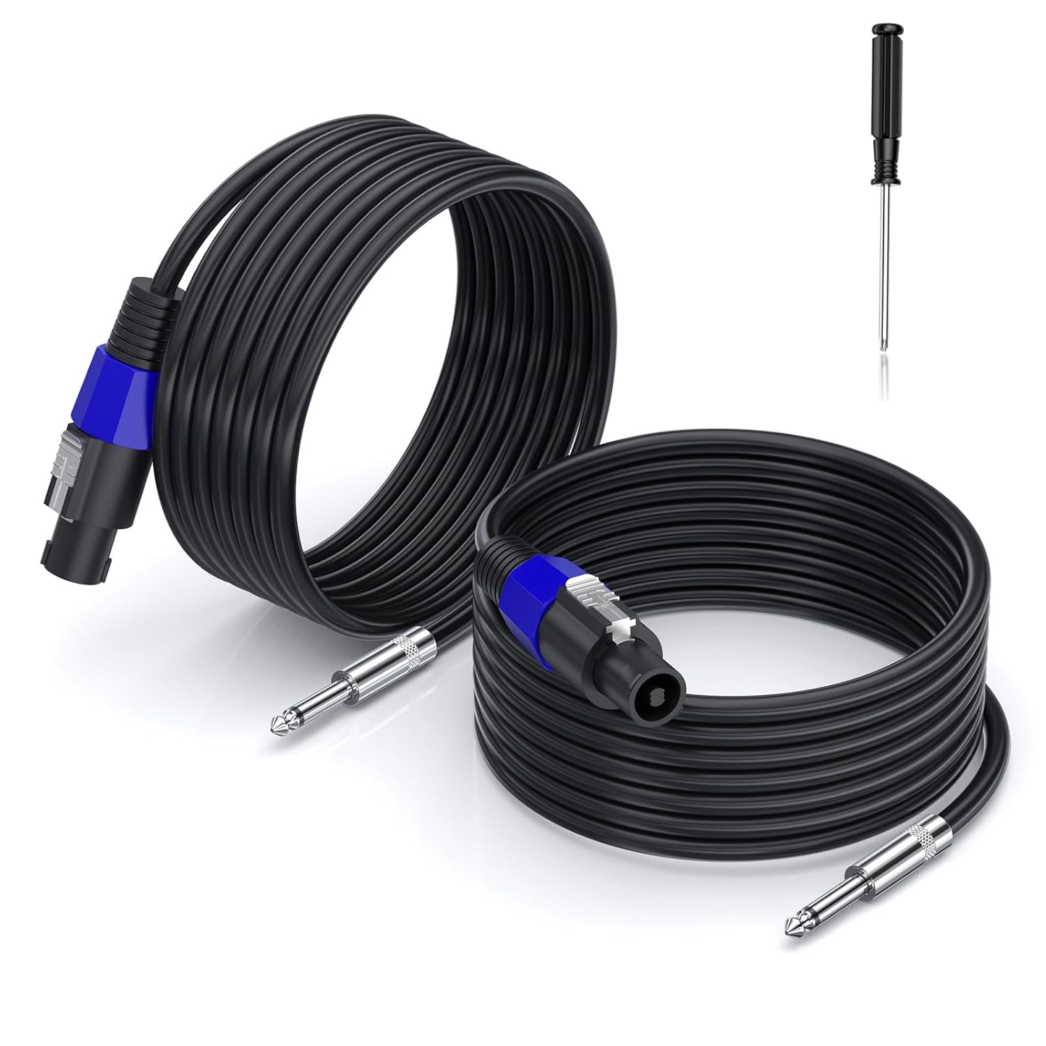 2 Pack 100 feet Speakon to 1/4