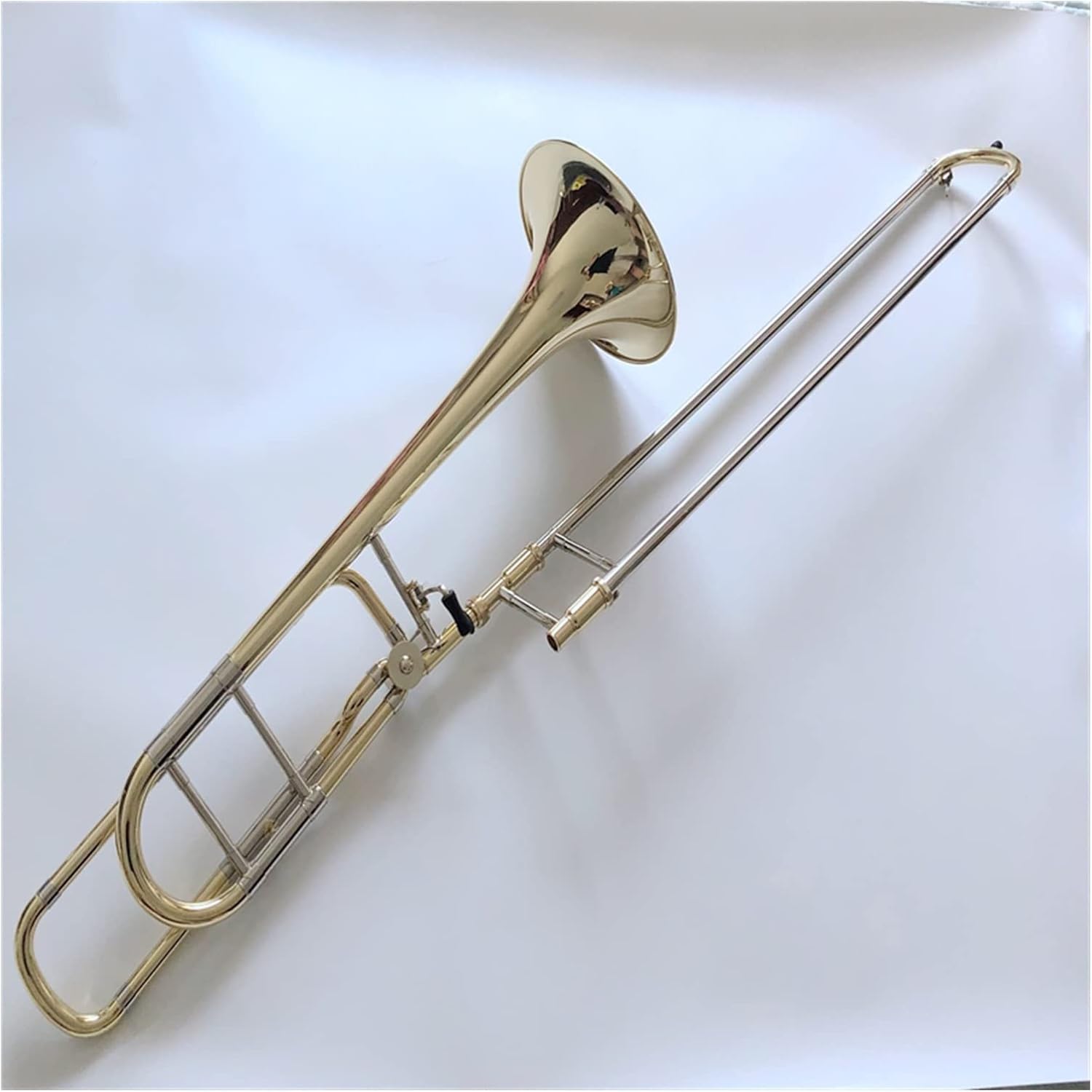 FLFL Student Trombone Professional B/F Tenor Trombone Phosphor Bronze Lacquered Gold with Accessories