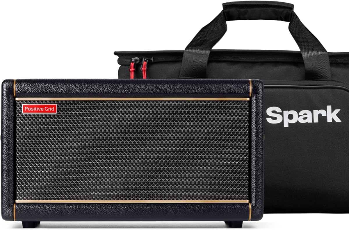 Positive Grid Spark 2 + Carry Bag Bundle – 50W Smart Guitar Practice Amp & Bluetooth Speaker with Built-in Looper, AI Features & Smart App for Electric, Acoustic, & Bass Guitar
