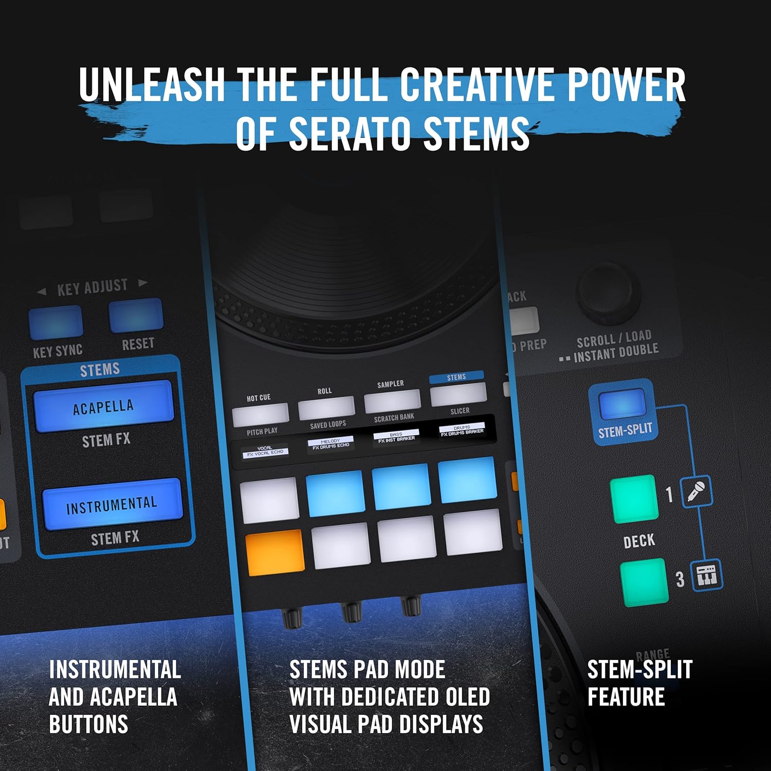 RANE FOUR Advanced 4 Channel Stems DJ Controller Bundle with ODYSSEY Molded Soft Case for RANE FOUR