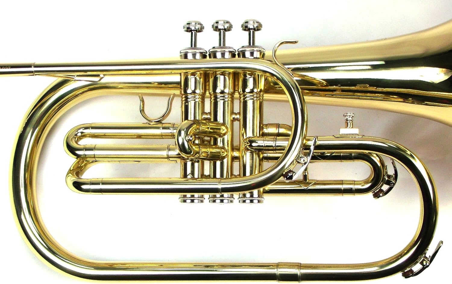 Moz Advanced Monel Pistons Marching Mellophone Key of F with Case and Mouthpiece-Gold Lacquer Finish